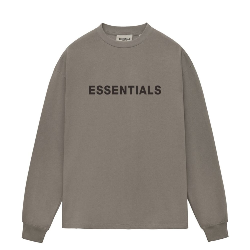 ESSENTIALS 3D Silicone Lettering Long Sleeve T-Shirt